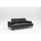 Kingston (199 x 99 x 83 cm) 2-sits bäddsoffa Antracit
