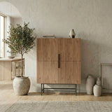 Edinburgh (100 x 128 x 40 cm) Sideboard Naturlig ek svart