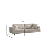 Harare 3-sits (234 x 100 x 78 cm) 3-sitssoffa Ecru