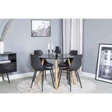 Plaza, Polar Rund matgrupp Svart, Svart,natur, ⌀100