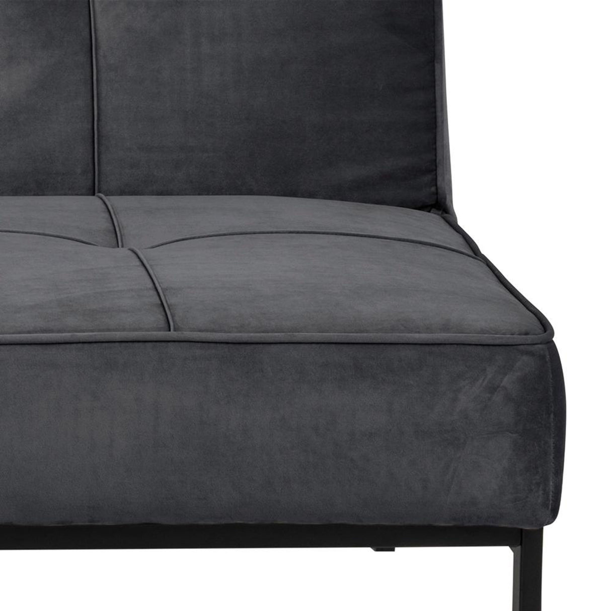 Perugia Bäddsoffa 87x198x95 cm Vic tyg Mörkgrå