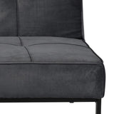Perugia Bäddsoffa 87x198x95 cm Vic tyg Mörkgrå