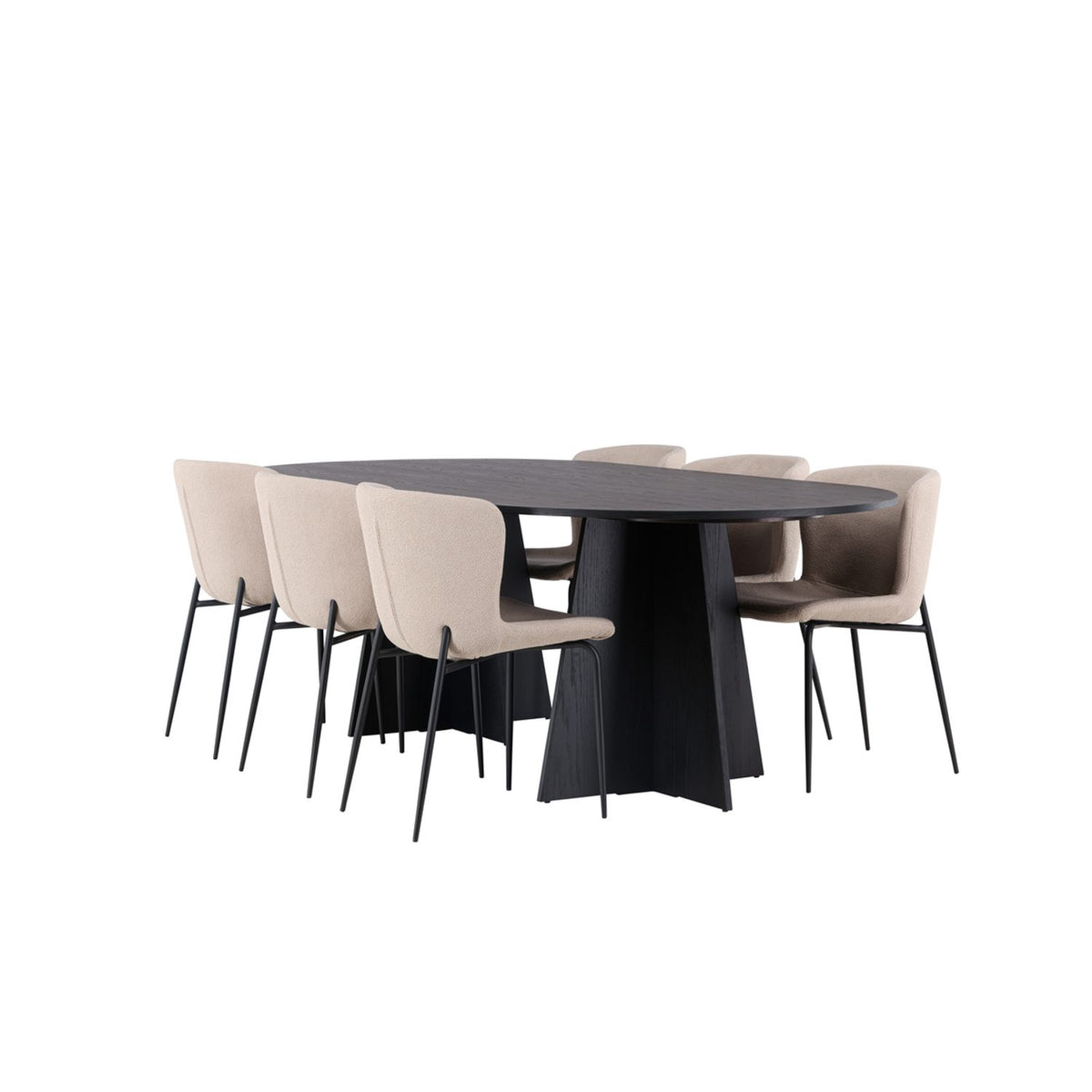 Bootcut, Modesto Oval matgrupp Svart,Brun, Svart, 230 x 115