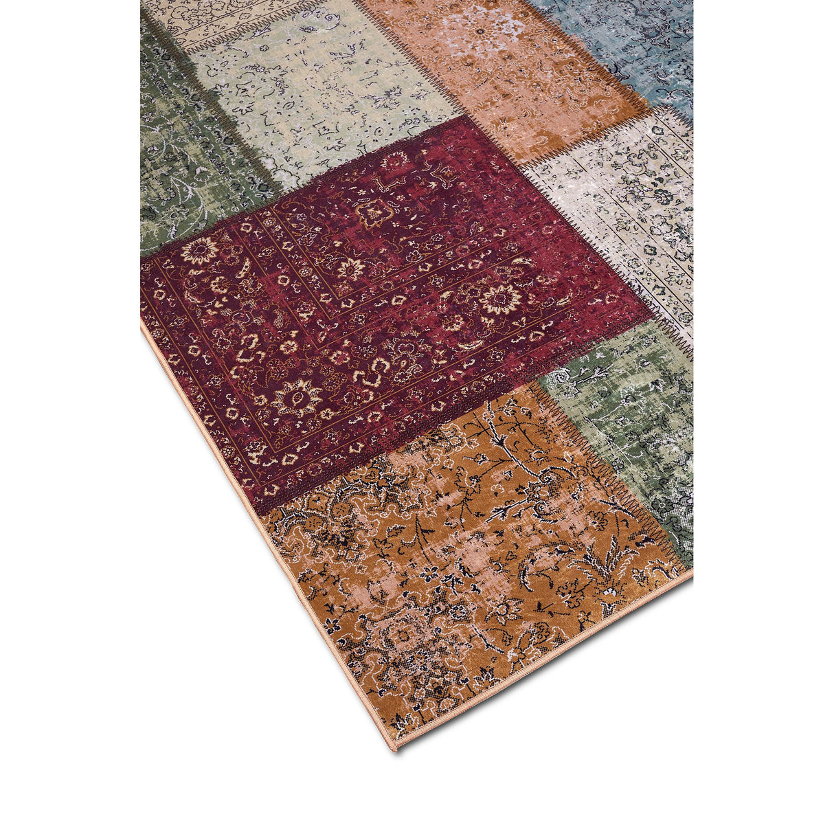 Siv patchworkmatta 160x230 cm Cloudy