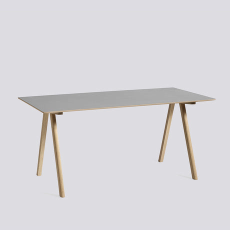 CPH 10 L160 × B80 × H74 cm Skrivbord Grey – linoleum, massiv ek med vattenbaserad lack
