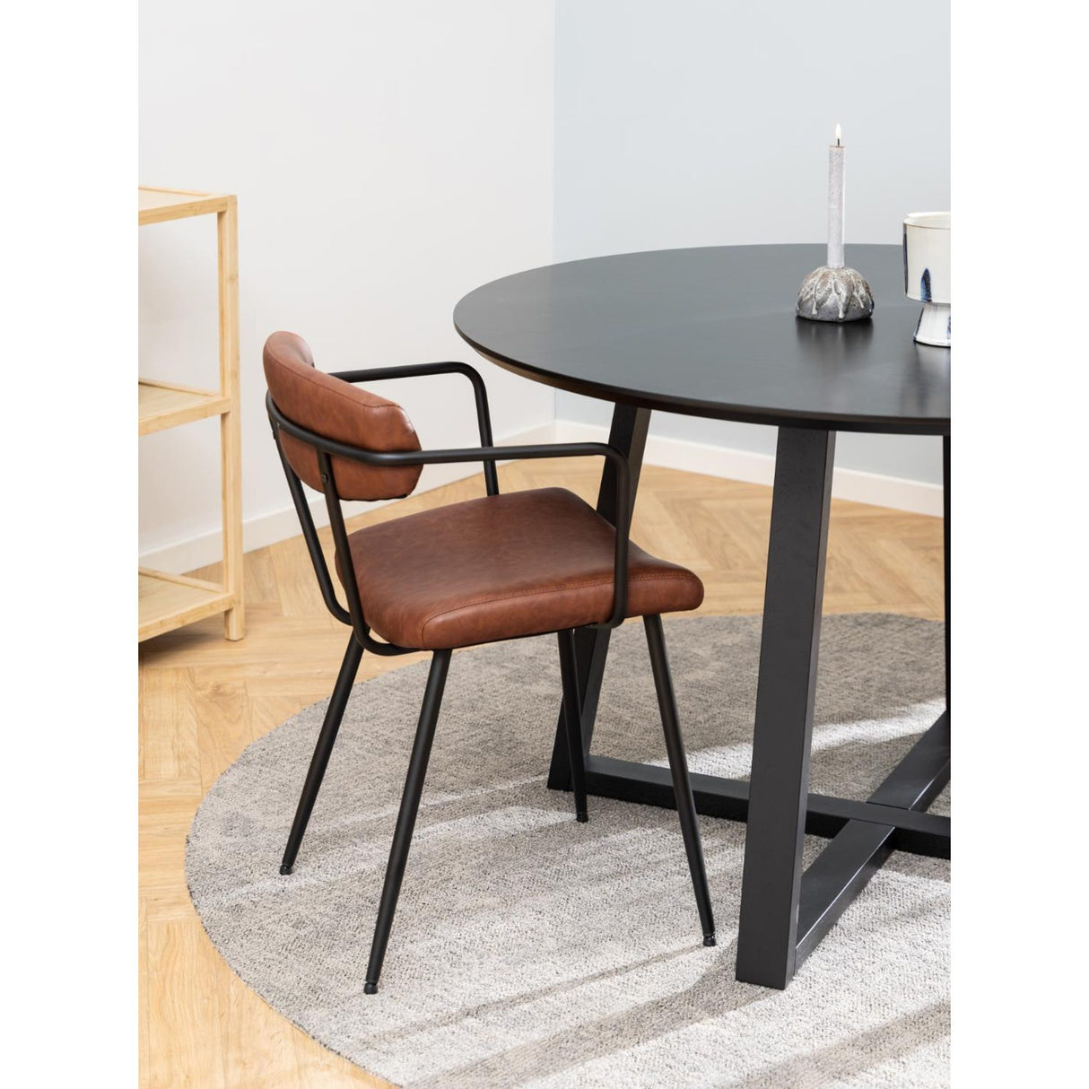 Orleans Matbord 75x120x120 cm Svart