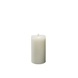 Vaxljus gräddvitt varmvit LED timer 5h 2xAA Dekorationsljus El 7,6x16,5 cm