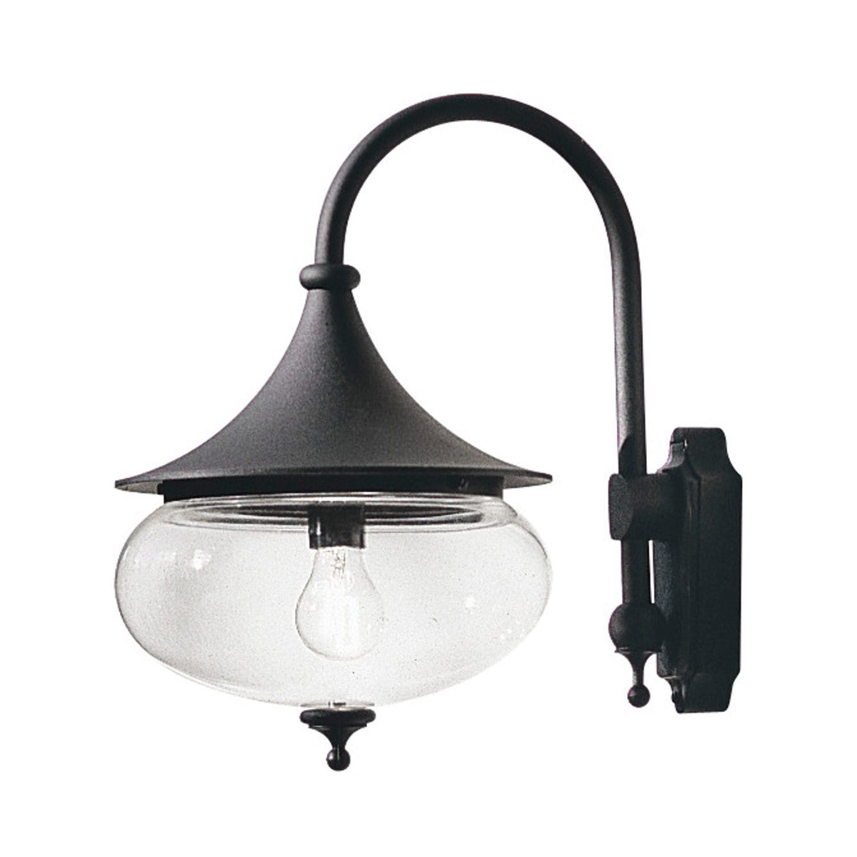 Libra E27 Ner 44.5 cm Vägglampa Ute Svart