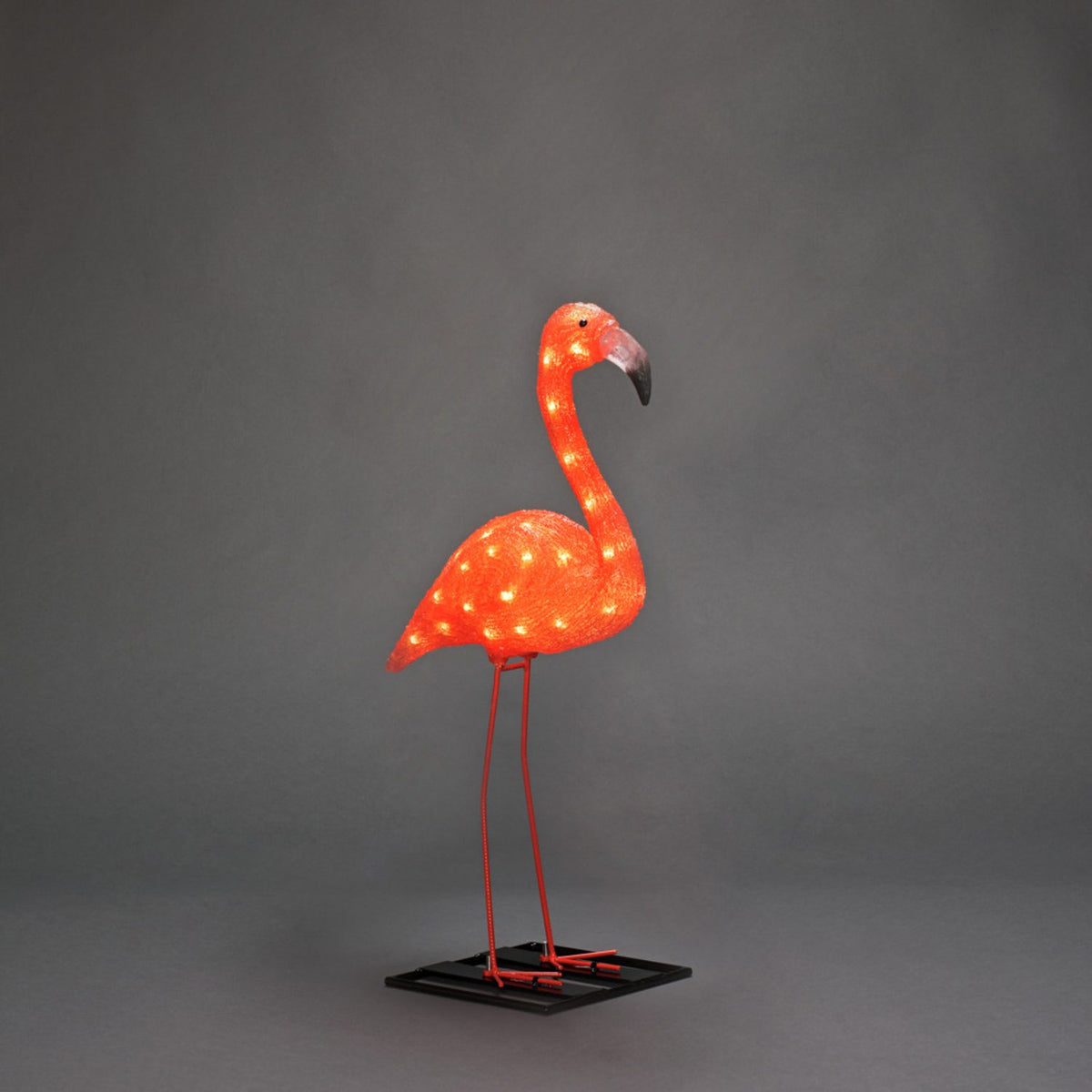 Flamingo akryl 70cm LED Ljusdekoration Ute