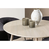 Plaza, Berit Rund matgrupp Svart, Vitputsad, 4st