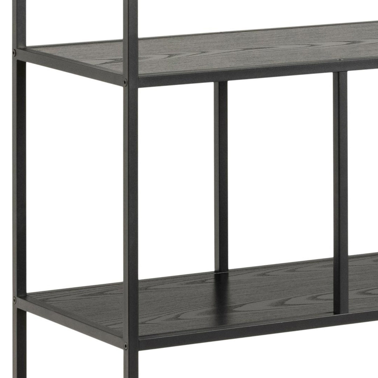 Seaford Bokhylla 150x135x35 cm Svart aska