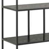 Seaford Bokhylla 150x135x35 cm Svart aska