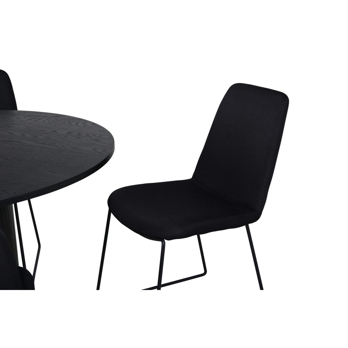 Bianca, Muce Rund matgrupp Svart, Svart, 4st