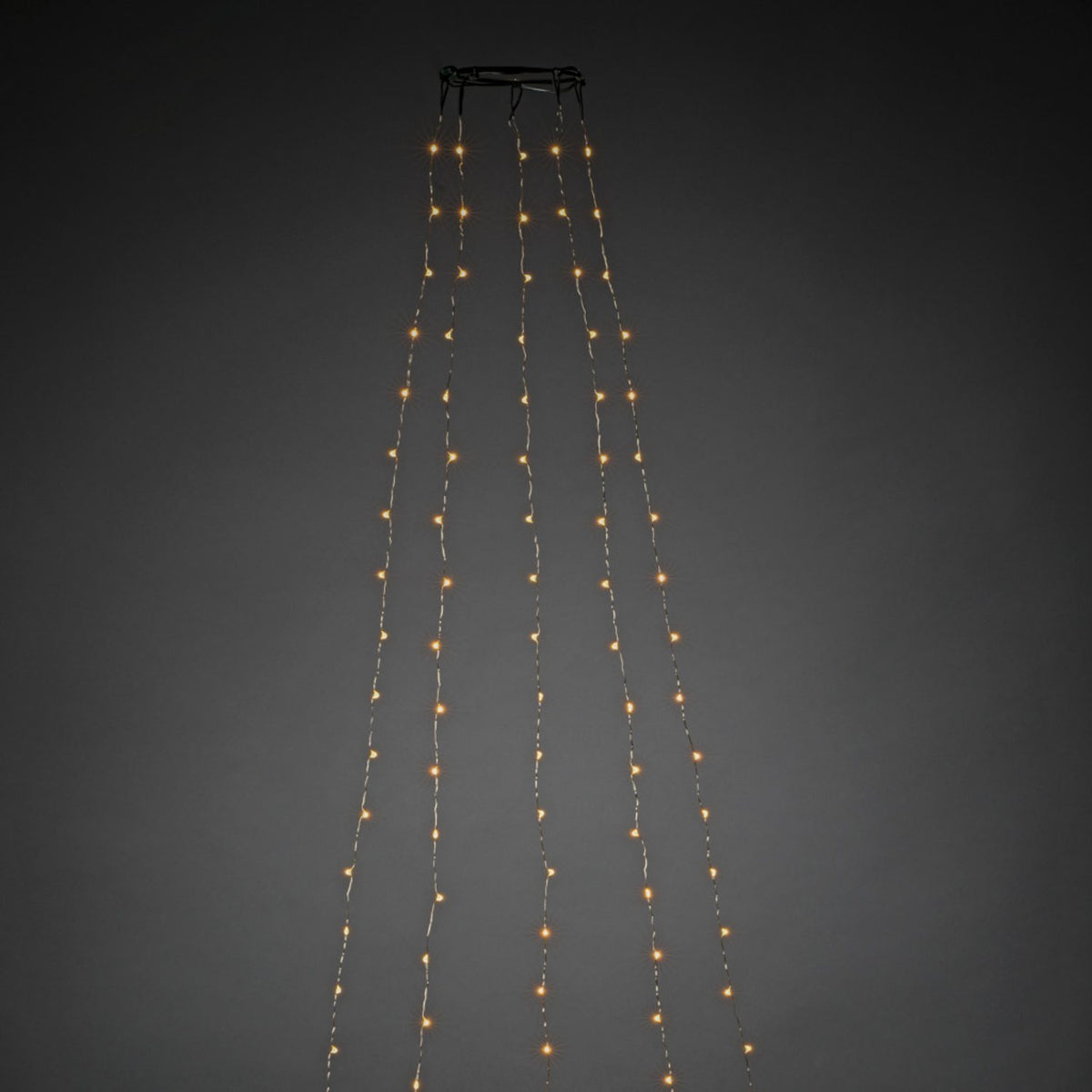 Slinga Amber LED Silverfärgad kabel Julgransbelysning 180 cm