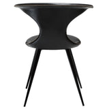 Flair Stol Vintage Black Art.Leather, Round Black