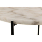 Opera Sidobord 42 cm Vit marmor
