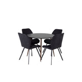 Plaza, Gemma Rund matgrupp Svart, Svart, 4st