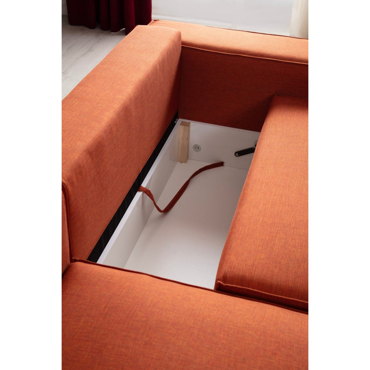 Nouméa Corner (260 x 78 x 170 cm) Hörnsoffbädd Orange, Vänster