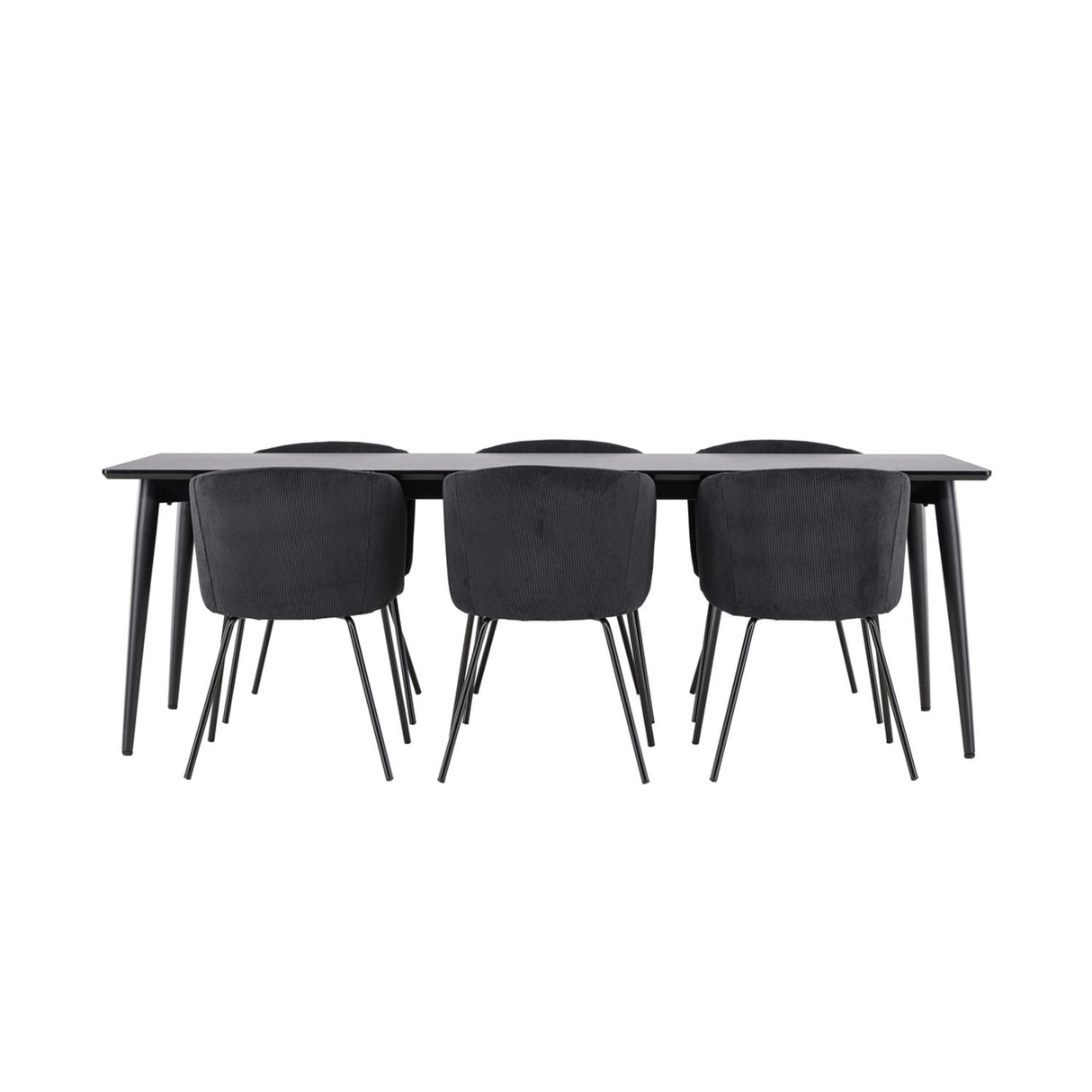 Ellis, Berit Rektangulär matgrupp Svart, Svart, 230 x 85