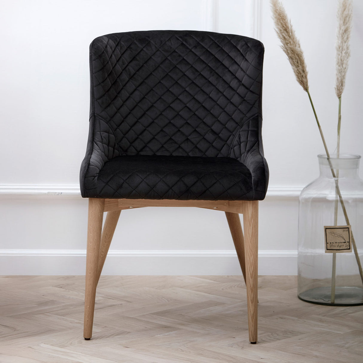 Vetro Stol Black, Oak