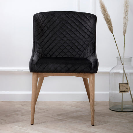 Vetro Stol Black, Oak