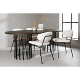 Stone, Chico Oval matgrupp Vit, Svart, mocka, 220 x 100
