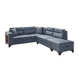 Porto (230 x 90 x 150 cm) Hörnsoffa-bäddsoffa Grå, Vänster