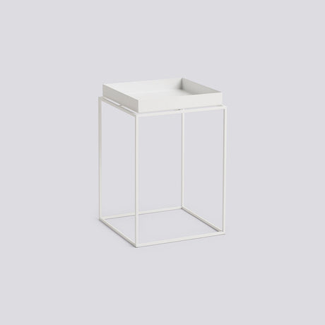 Tray Table L30 × B30 × H44 cm Brickbord White, White – pulverlackerat stål