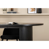 Bianca, Velvet Oval matgrupp Svart, Svart, 200 x 90