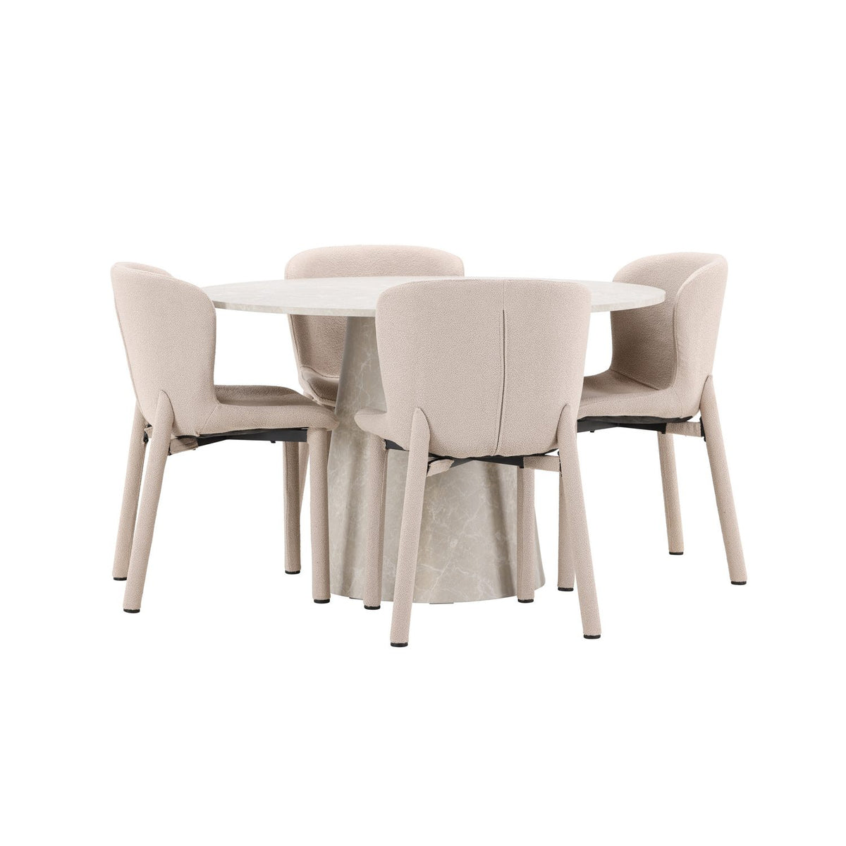 Lanzo, Astoria Runt matgrupp Beige, Beige, 4st