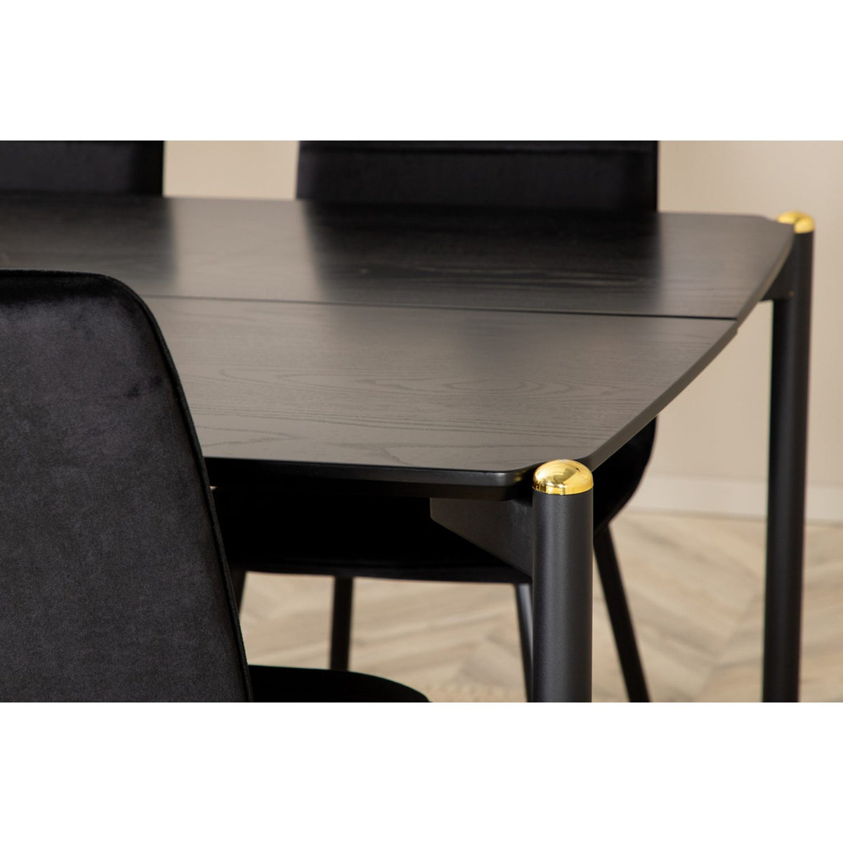 Pelle, Windu Rektangulär matgrupp Svart, Svart, 190 x 90