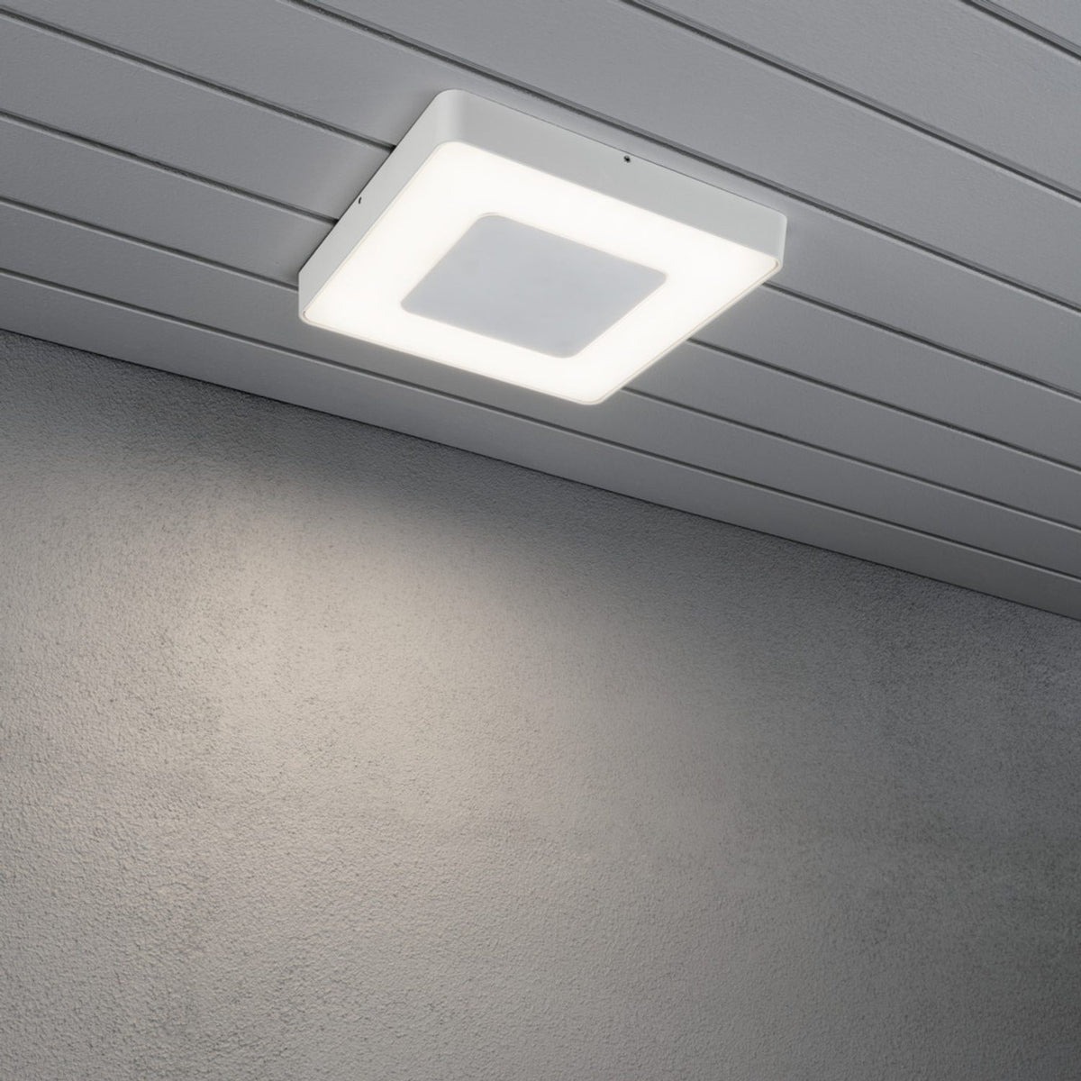 Carrara Fyrkant HP-LED 25W Vit Vägglampa Ute