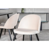 Dipp, Velvet Rektangulär matgrupp Beige,Svart, Svart, 180 x 90