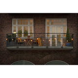 E27 10 Amber LED, Utbytbar Dimmer Oval Ljusslinga Ute