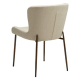 Glam Stol Frosted Almond, Antique Brass