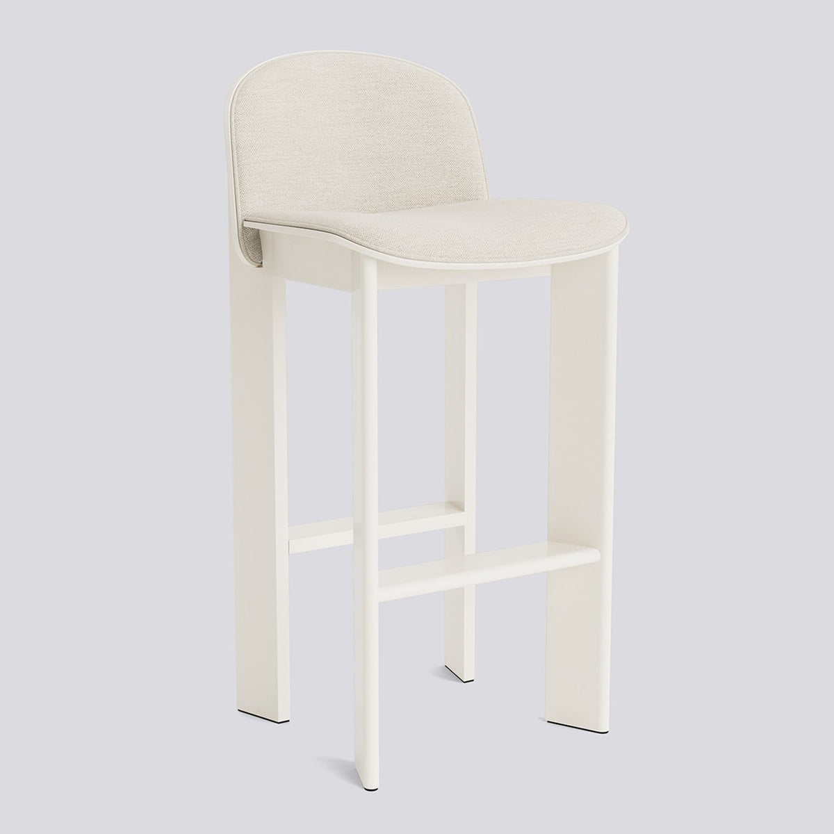 Chisel 35 med ryggstöd 75 cm Barpall Cream white – lackerad bokfaner, Mode 011