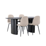 Isolde, Polar Oval matgrupp Beige,Svart, Svart, 180 x 90