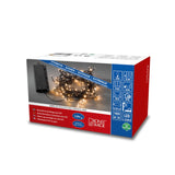 LED Skymningssensor och timer 6/9h Ljusslinga Ute Amber/Svart Kabel, 120 Lampor (11.9m)