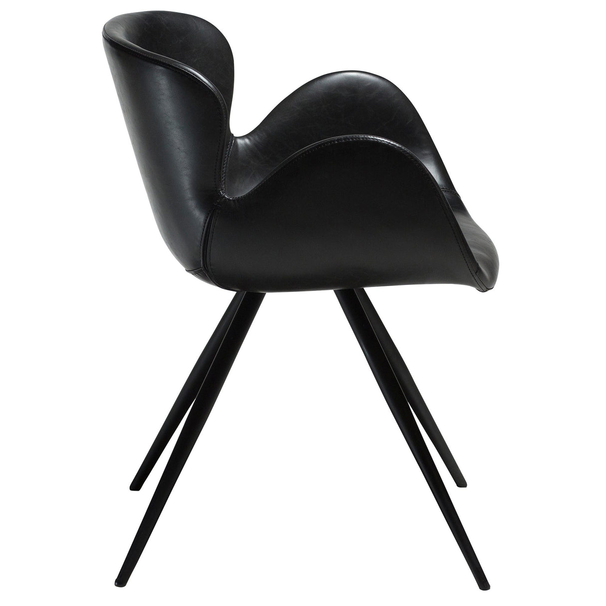 Gaia Stol Vintage Black Art.Leather, Black