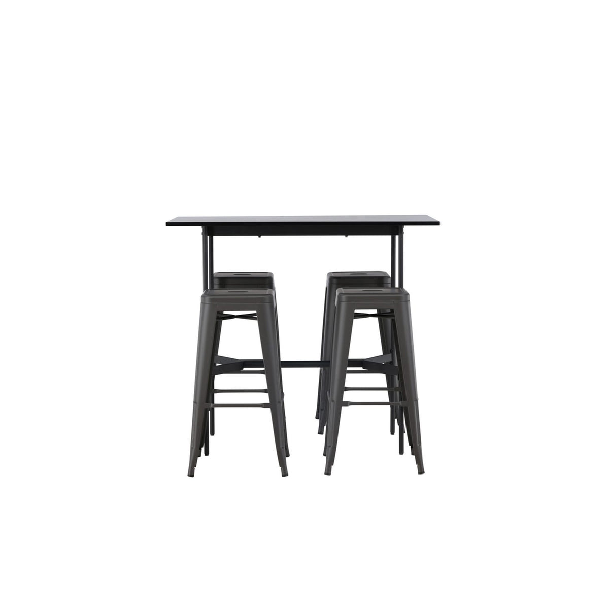 Rax, Tempe Rektangulär matgrupp Mörkgrå, Svart, 120 x 60