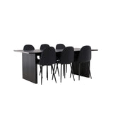 Vail, Polar Rektangulär matgrupp Svart, Svart, 200 x 100