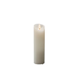 Vaxljus gräddvit, varmvit LED Timer 4/8h 2xAA Dekorationsljus El 5x17,8 cm
