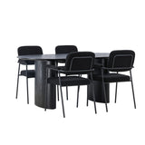 Isolde, Yesterday Oval matgrupp Svart, Svart, 180 x 90