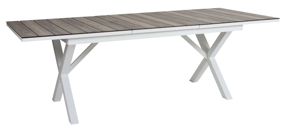 Hillmond Bord 100x166-226 cm Vit/Natur Laminat