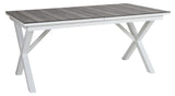 Hillmond Bord 100x166-226 cm Vit/Grå Laminat