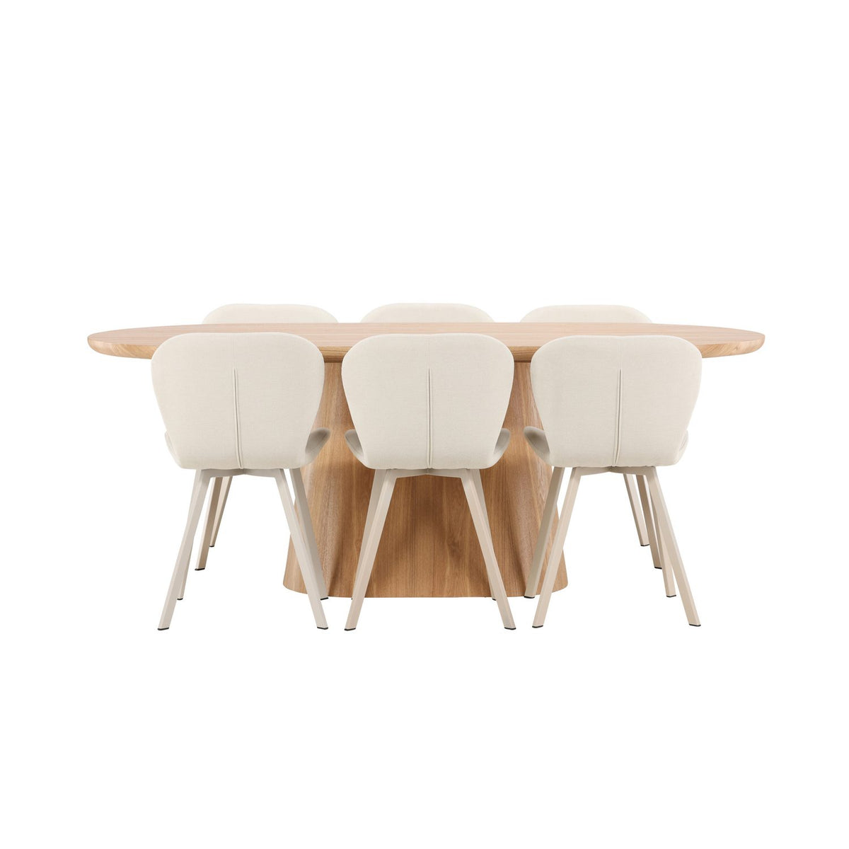 Stjärnö, Lilja Oval matgrupp Beige, Natur, 200 x 90