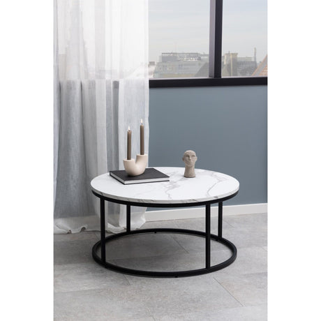 Gilbert Soffbord Rund 80 cm Vit Granada
