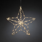 Metall hängande 90 amber LED 36 cm Julstjärna Inne Silver