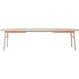 Karmöy Matbord Vitpigmenterat 205-305x105 cm , Med 2 tillägg