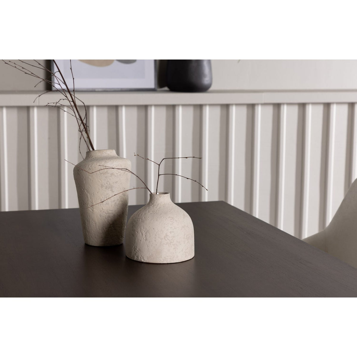 Kaseidon, Rosie Rektangulär matgrupp Beige,Svart, Mörkbrun, 120 x 80